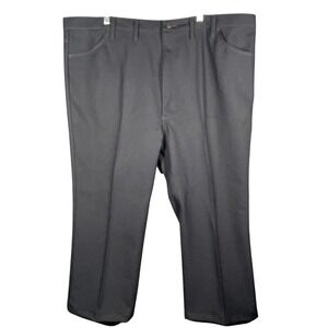Wrangler Men 48x26 Black Boot Stretch Jeans Regular Fit Wrancher Pants Polyester